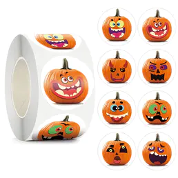 هالووین برچسب برچسب 1.5 اینچ شکل بیضی شکل، 500 برچسب در هر رول، مورد استفاده برای هدایای هالووین. رنگارنگ اینچ هالووین اینچ برچسب با انواع الگوهای نفیس
