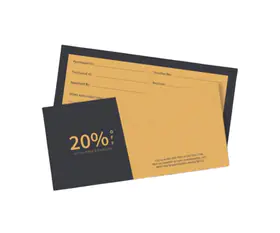 Wholesale Custom Design Discount Voucher Thermal Transfer Paper 20% Off Coupons 