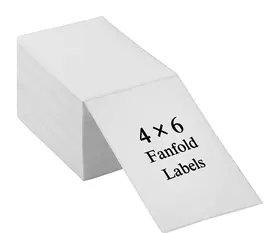 Waterproof eco friendly 4x6 direct thermal labels fanfold for zebra printers 