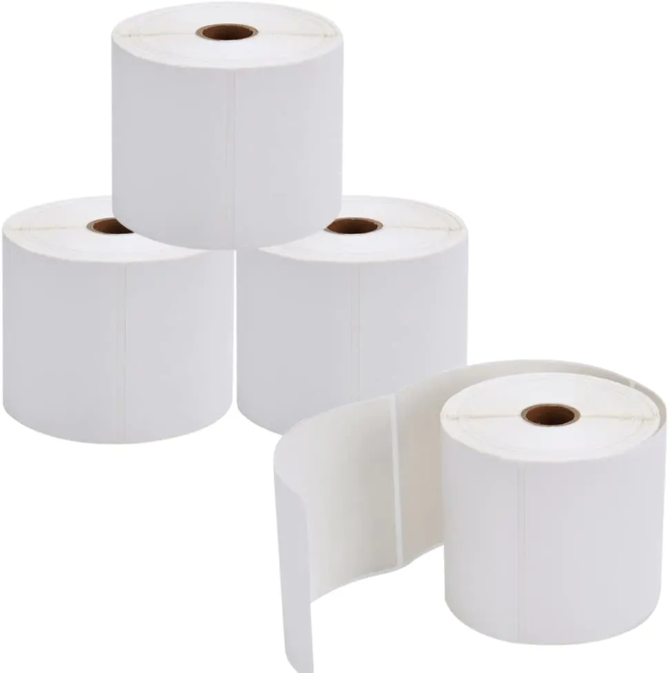 Thermal transfer labels manufacturers adhesive label roll stickers semi glossy paper