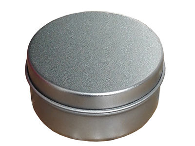 Silver 4OZ Candle Tin box