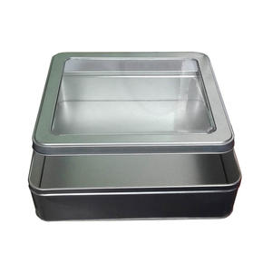 Square Gift Tin With Window