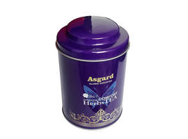 Round Tea Tin with Arch Lid