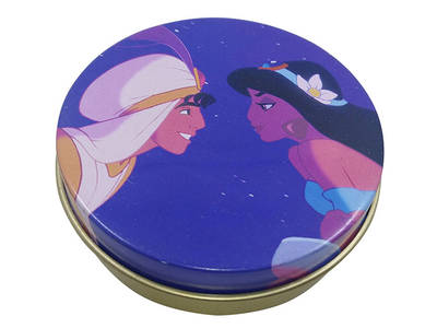 Empty gift small metal round candy tin box