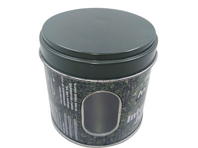 Chocolate storage tin with pvc window gift tin packing