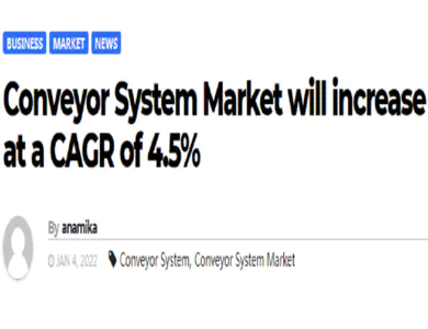 Conveyor System Market will increase at a CAGR of 4.5%