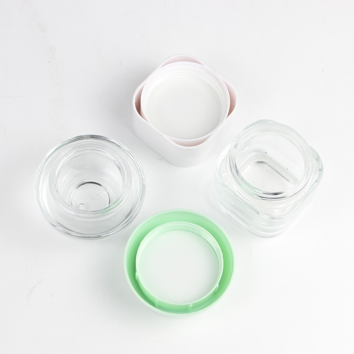 スキンケアのための高品質のカスタムロゴガラスクリームジャー