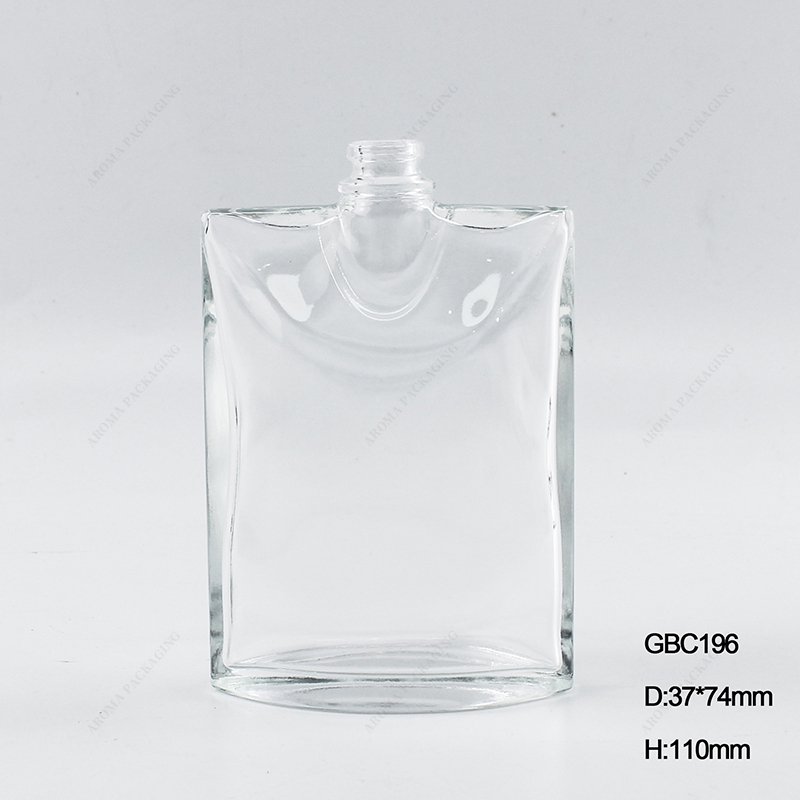 スキンケア用100ml透明ガラス香水瓶