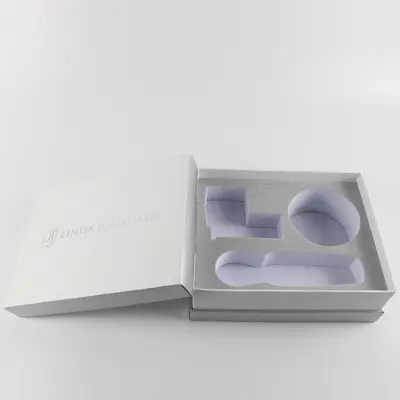 カスタム専用サイズ形状およびロゴホワイトコスメティックボックスパッケージ