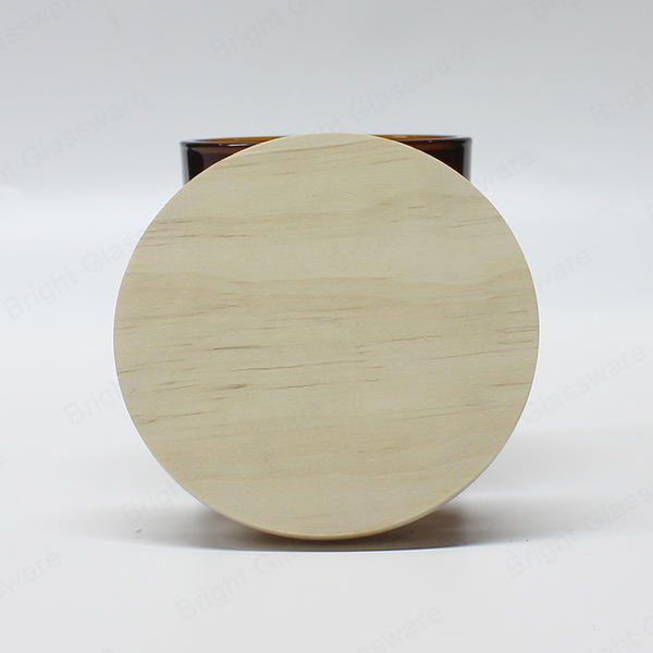 蝋燭の瓶のためのシリコーンのリングが付いている良質の松の木の円形の蝋燭の木製のふた