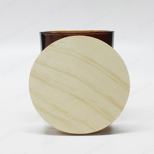 蝋燭の瓶のためのシリコーンのリングが付いている良質の松の木の円形の蝋燭の木製のふた