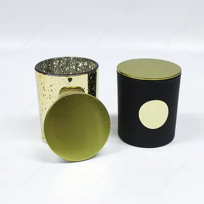 무료 샘플 금 둥근 TInplate 뚜껑 붙박이 고무 반지를 가진 촛불