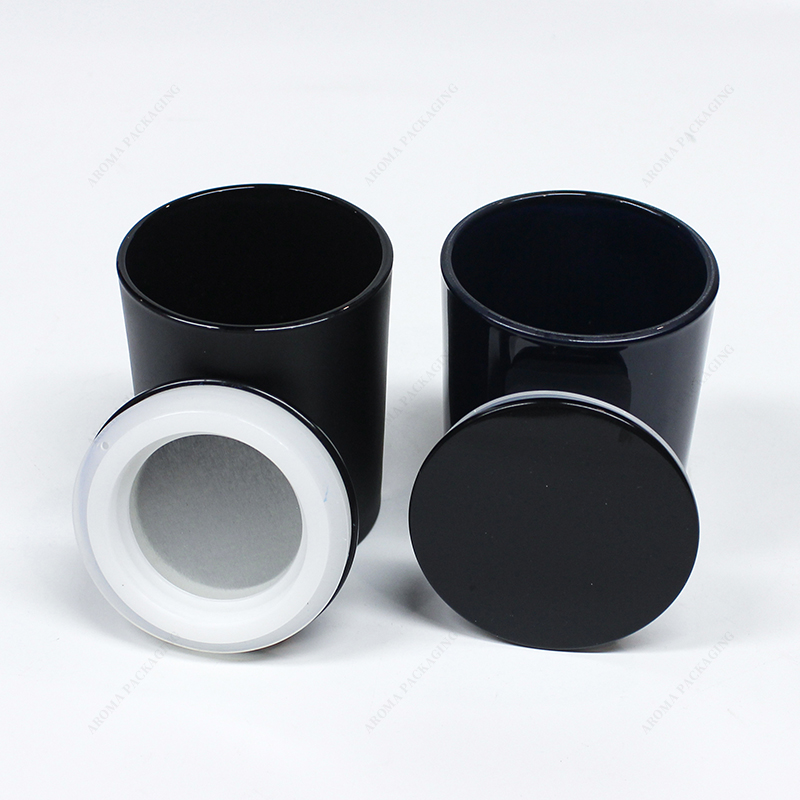 蝋燭の瓶の貯蔵のためのシリコーンのリングが付いている自由なサンプルの黒い注文のブリキのふた