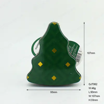 크리스마스 선물 나무 모양 93*107*33mm GJT062 양철 항아리 사용자 정의 패턴