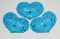 Custom printed heart shaped foil bag for bath salt packaging