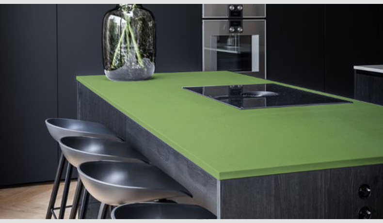 Green Apple Aura Quartz Countertop For Kitchen Bathroom 2010