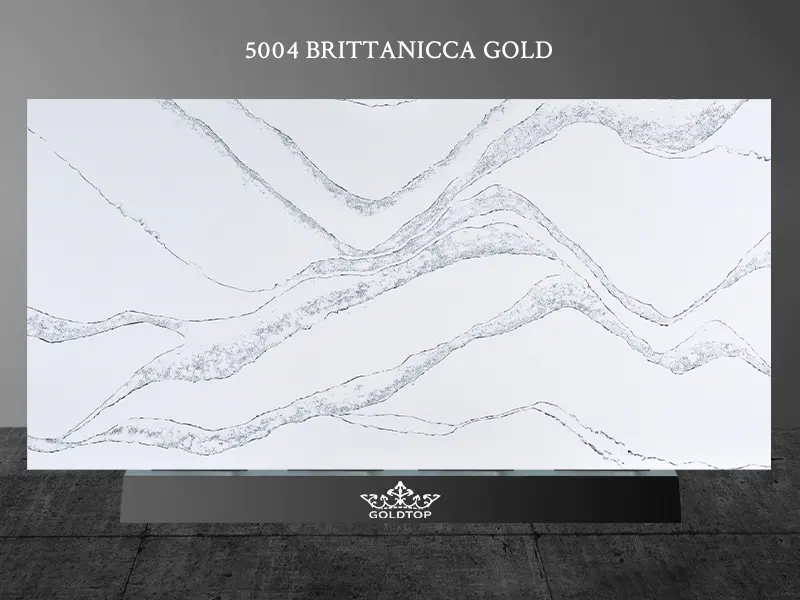 Calacatta Series Kwarc Calacatta Kwarc Biały Kwarc Calacatta Brittanicca Gold 5004