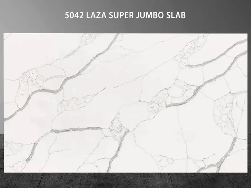 Super Jumbo Slab Quartz Laza Quartz Tillverkare 5042