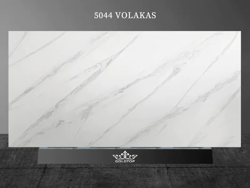 Високоякісний кварцовий камінь Volakas Super Jumbo Slab 5044