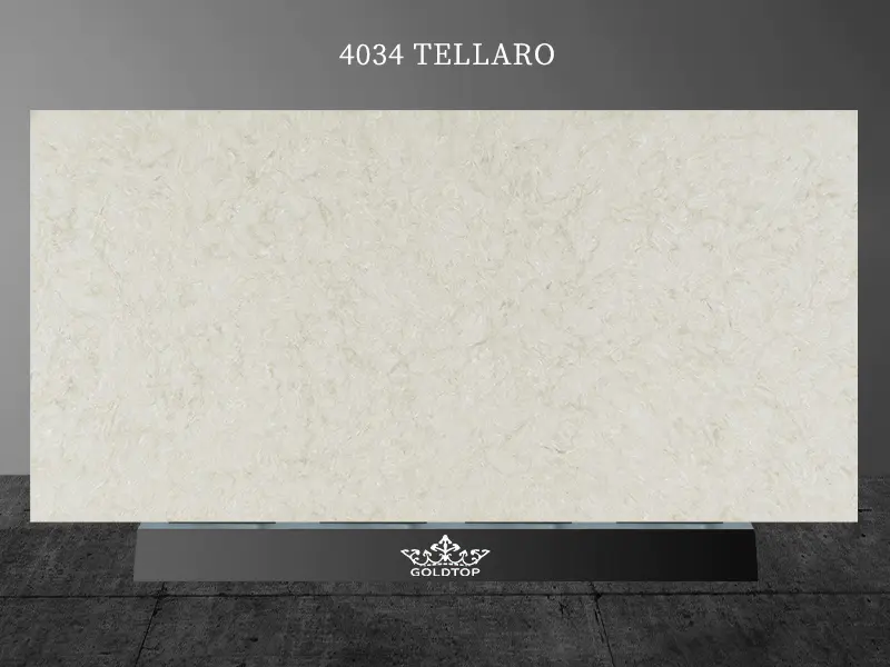 Tellaro White Quartz Comptoirs Dalles Nouveau Produit Vente en gros 4034