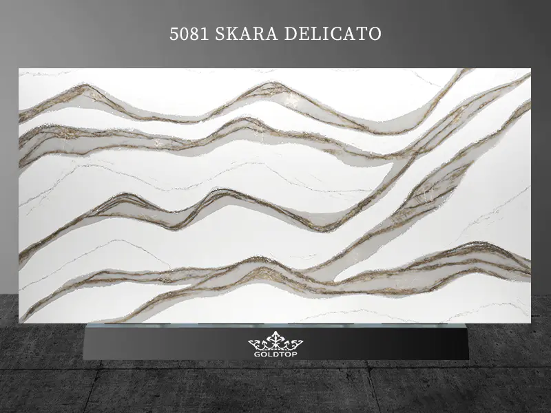Comptoirs en marbre en quartz Skara Delicato Milky 5081