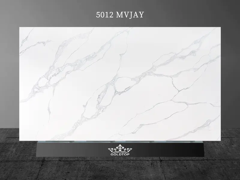 5012 Mvjay石英白色超级巨型板台面
