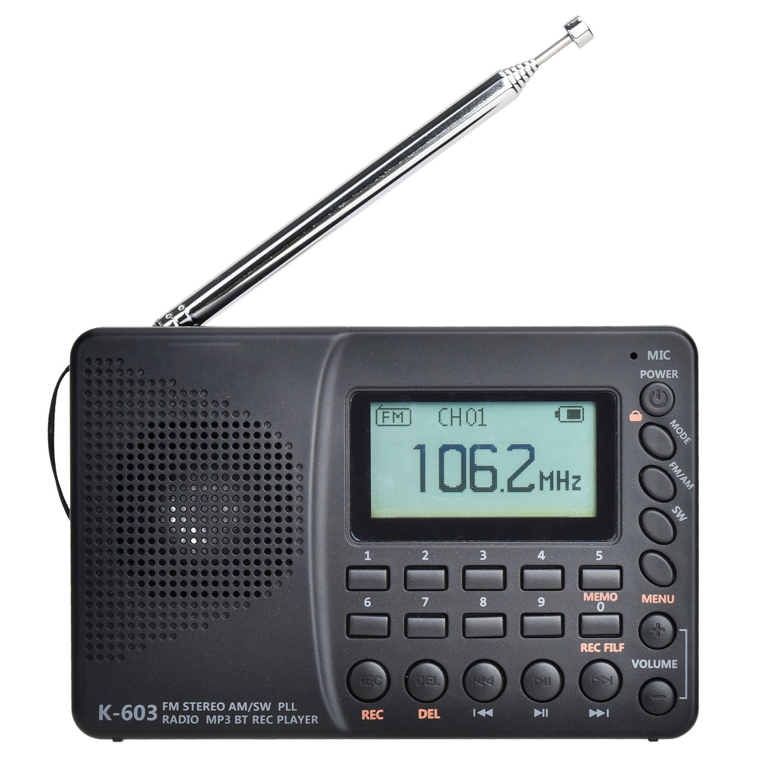 Tf Sd Reproductor de música USB Mini altavoz Bt Digital Am Fm Portable Pll Radio8