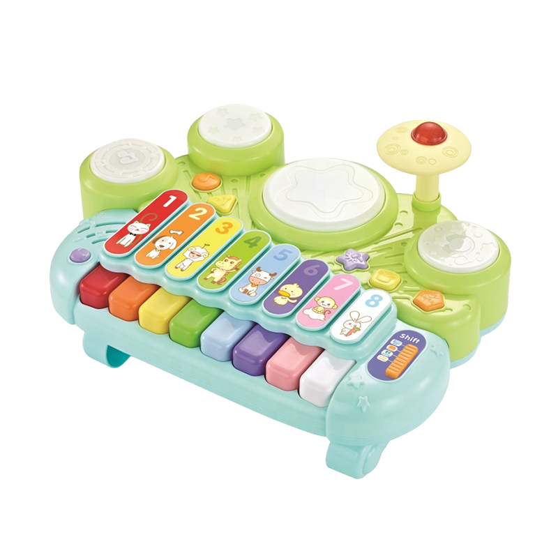 5-in-1 Electronic Xylophone & Glockenspiel & Piano & Jazz Drum Kit Set & Hamster Musical Instrument Toy untuk anak-anak