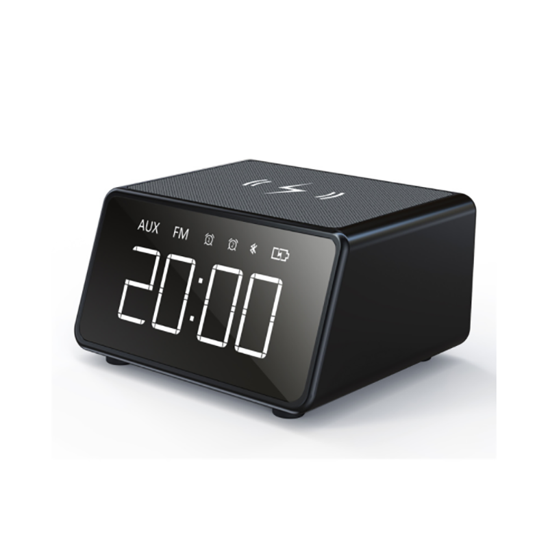 QI Home Theater Wireless Charging Radio Alarm Clock Altavoz inalámbrico con pantalla digital LED