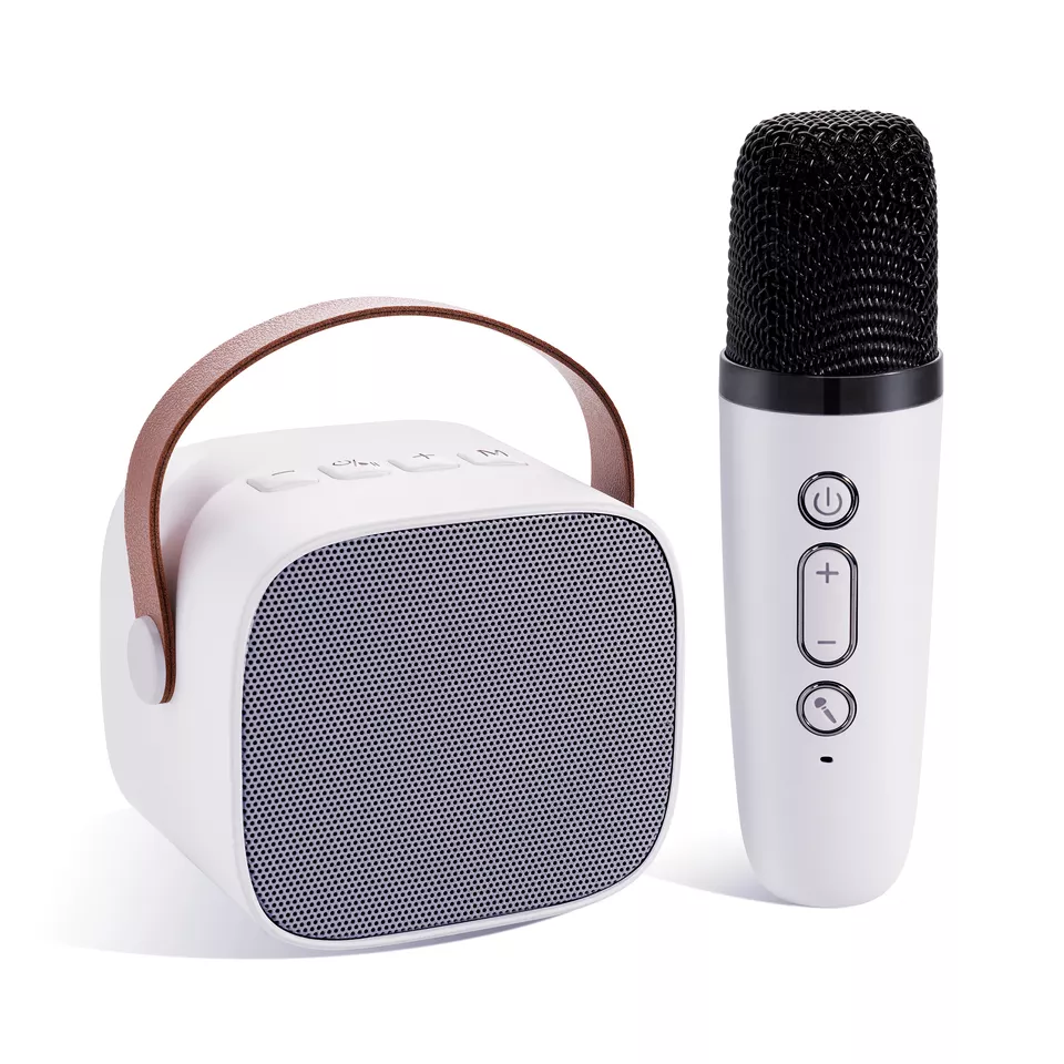Micrófono de karaoke inalámbrico portátil de estilo simple con altavoz
