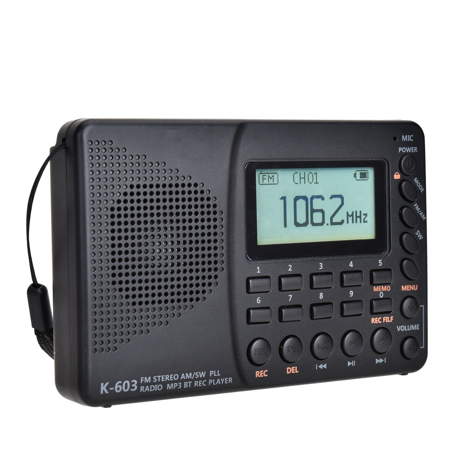 (TF/SD) Tarjeta Reproductor de música USB Mini altavoz BT Digital Am Fm Portable Pll Radio