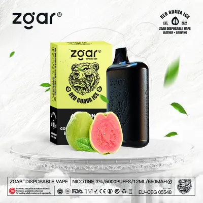 ZGAR THE ABSOLUTE ZERO DISPOSABLE VAPE BOX RED GUAVA ICE