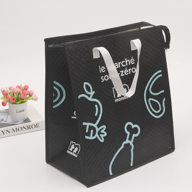 High Quality Custom Large Insulated China Non Woven Bag Tote Grocery Shopping Bag Picnic Cooler Bag