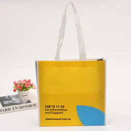 Eco Friendly PP Laminated custom shopping tote bag promotional high quality non woven bags wholesale