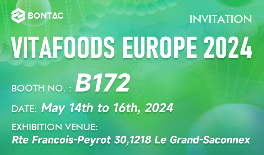 Invitation from BONTAC to VitaFoods Europe 2024