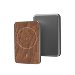 Mini Wooden Power Bank 5000mah Magsafe Wireless Charger Power Bank For Iphone 12