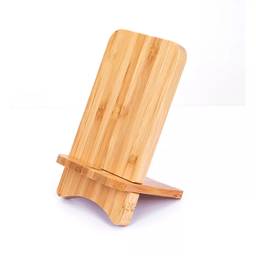 Dismountable Wireless Charging stand Custom Logo Phone Holder Universal Wood Bamboo Wireless Charger Stand