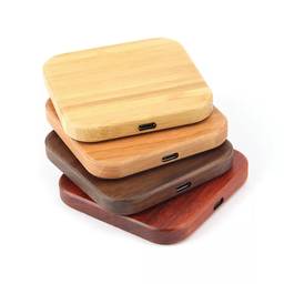 China Factory Custom Your Logo Natural Wood Wireless Charger For Iphone series,Wooden Charger For Samsung