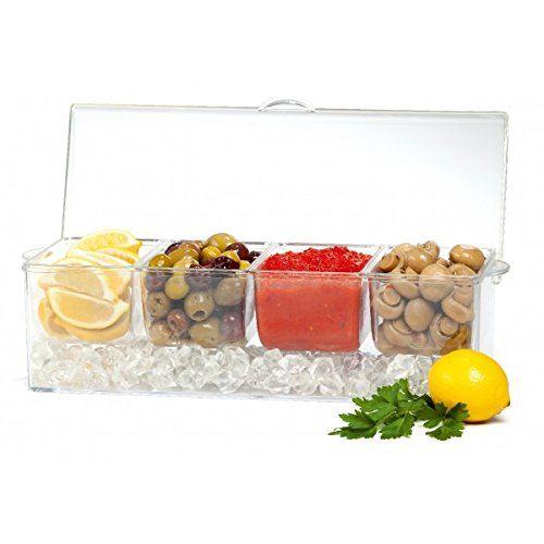 4 in 1 Removable Chilled Condiment Server On Ice