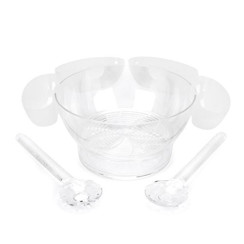 Salad Bowl On Ice with 4 Side Servers