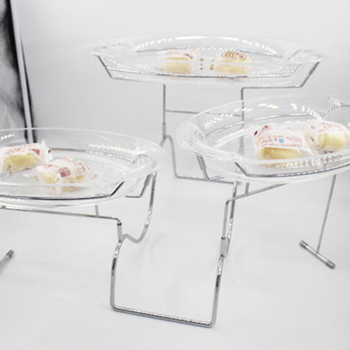 3-Tier Blossom Dessert Tray,cake stand wedding plastic tray