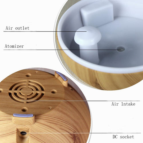 Wood Grain Essential Oil Diffuser with LED lights