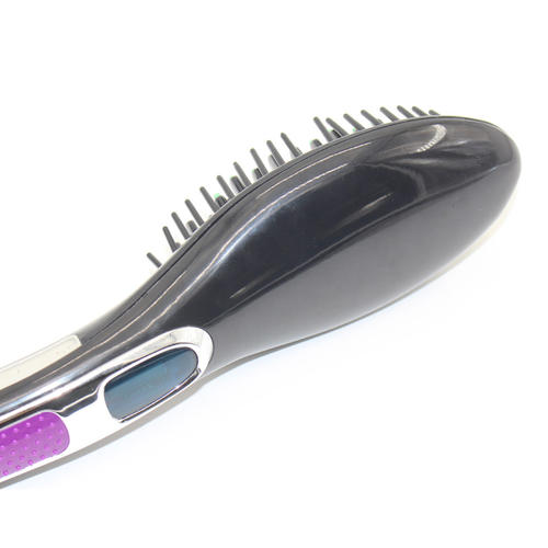 Economical design hair straightener brush with display screen 