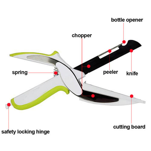 4 in 1 clever cutter-Food Chopper Cutter,Knife and Scissors 