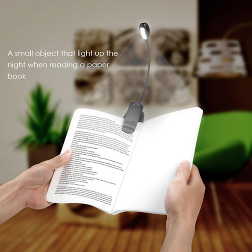 Rechargeable 4 LED Book Light Clip On LED Reading Lamp
