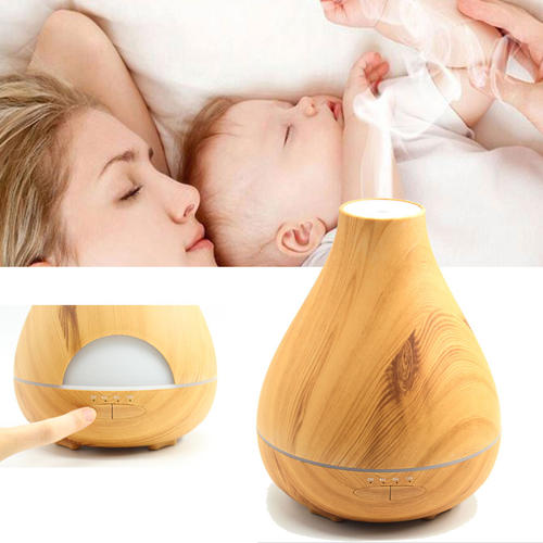 530ml Aromatherapy Wood Grain Humidifier Essential Oil Diffuser