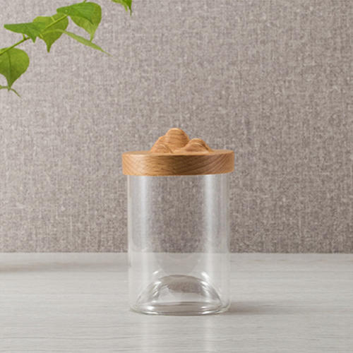 Bamboo Lid Glass Tea Cup,Glass Mug with a lid,Water Cup,Coffee Cup