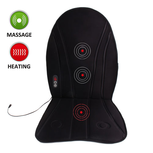 Electronic Heated Seat Cushion Massager With Therapeutic Vibration