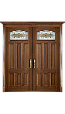 Дверь из деревянного стекла-LD-060