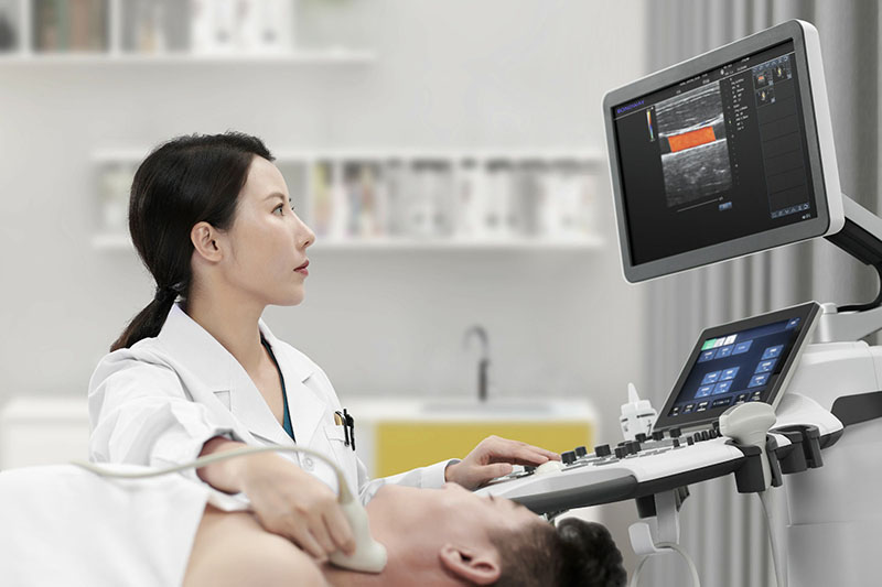 Thyroid ultrasond imaging of ES211 Digital color Doppler ultrasound